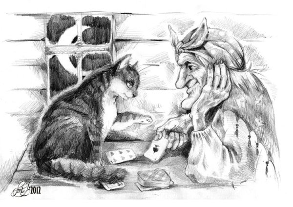 Кот в цилиндре наколка