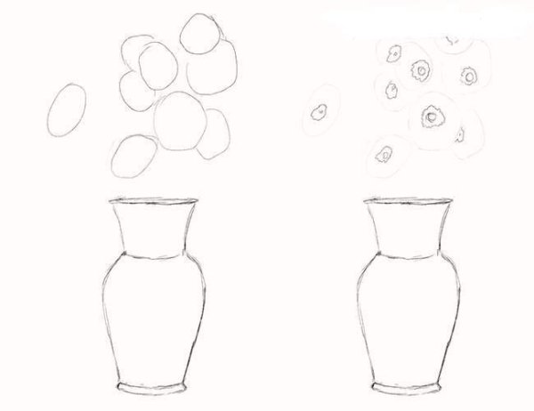 Поэтапное рисование вазы карандашом