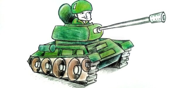 Танкист рисунок