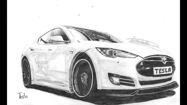 Рисунок Теслы сбоку