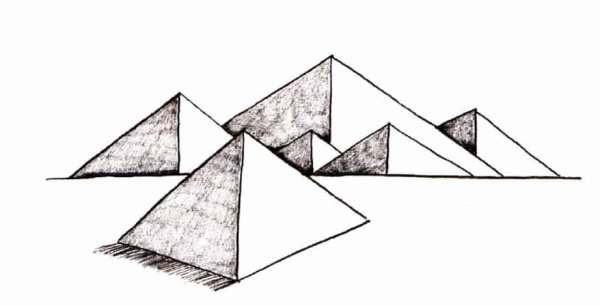 Египет пирамида Хеопса набросок
