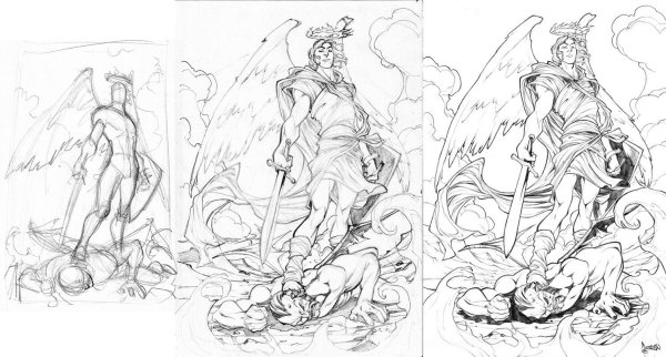 Древний Грек рисунок Олимпиец