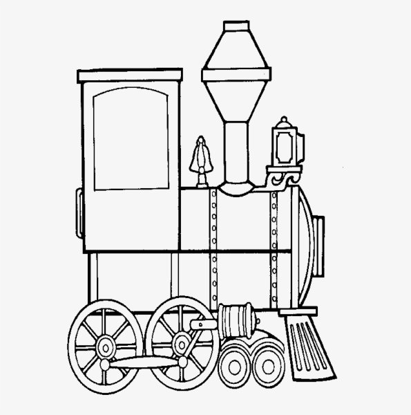 Паровоз рисунок карандашом