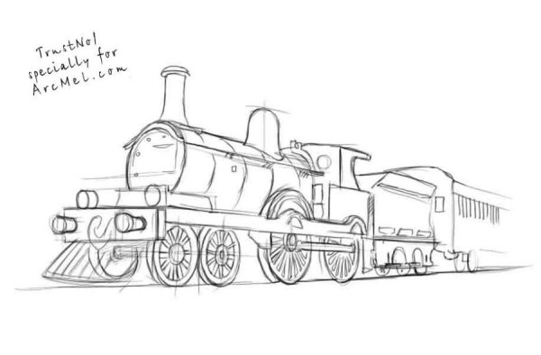 Паровозик на рельсах