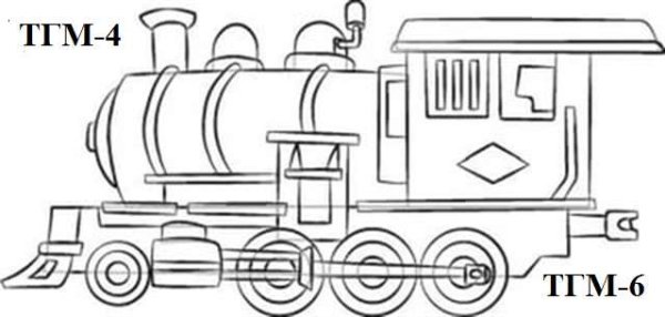 Раскраска поезд с вагонами