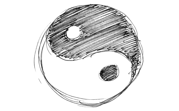 Рисунки для срисовки Инь Янь