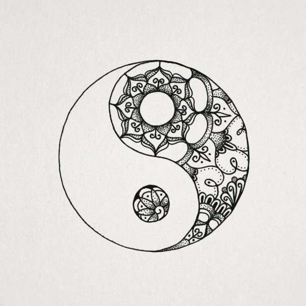 Тату Инь Янь Мандала