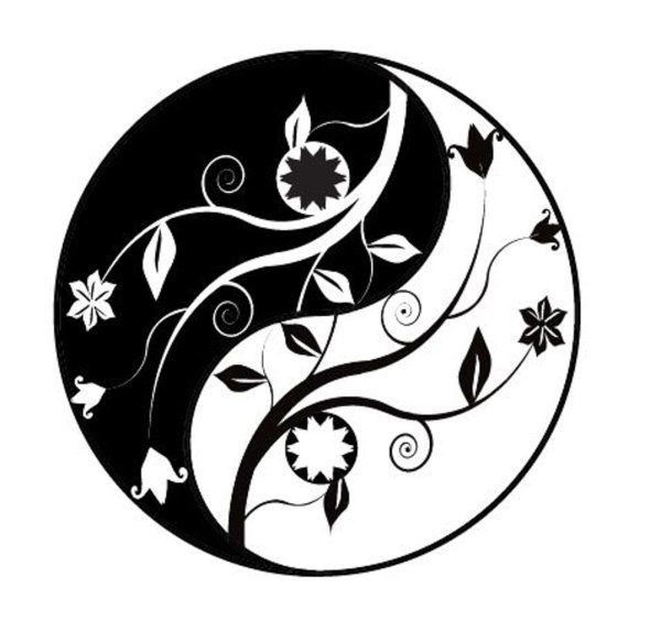 Цветочный узор в круге