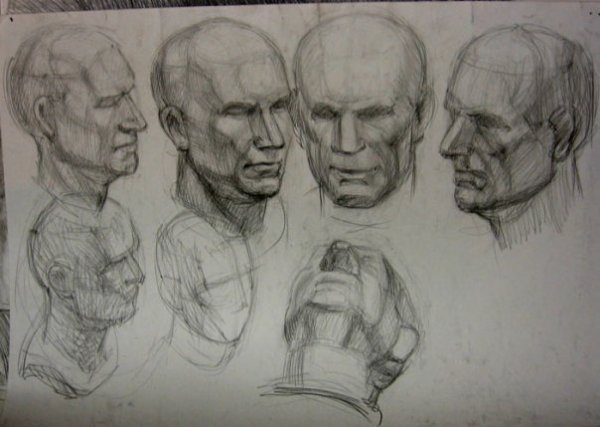 Портрет человека в разных ракурсах