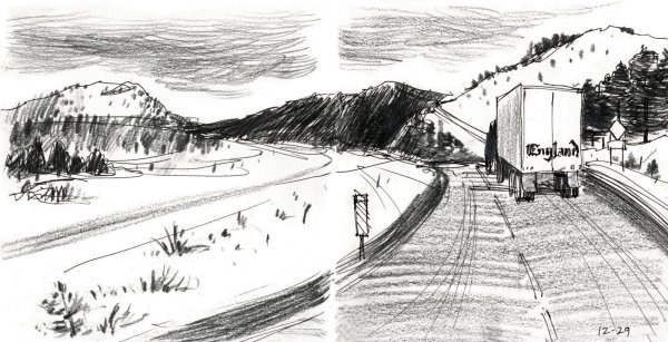 Рисунок машины карандашом