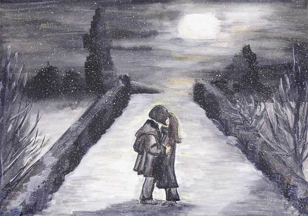 Двое в декабре иллюстрации