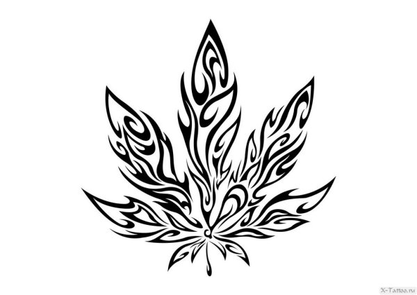 Эскизы тату канабис