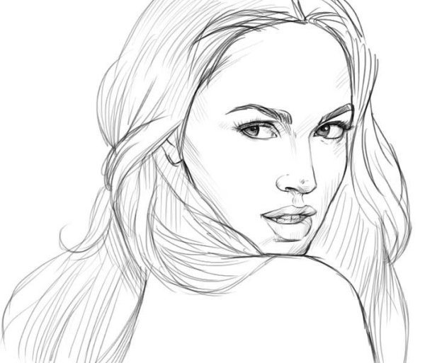 Портретный рисунок карандашом