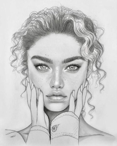 Лицо карандашом