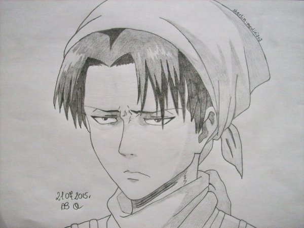 Леви атака титанов для срисовки