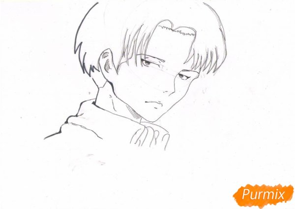 Рисовать атака титанов Леви