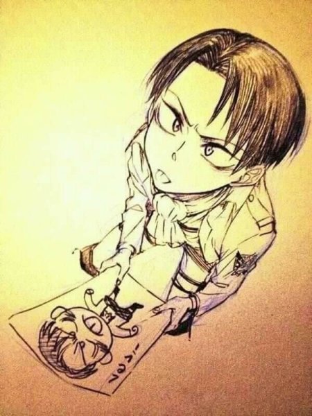 Леви атака титанов для срисовки