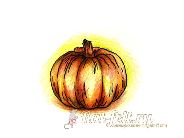 Эскиз тыквы на Хэллоуин