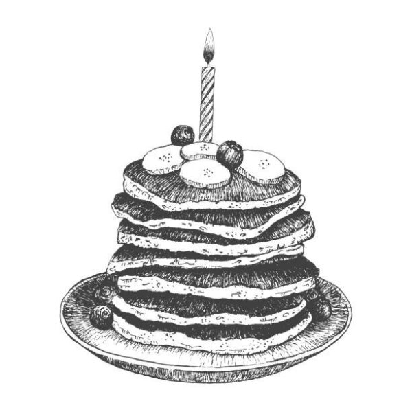 Блины рисунок карандашом для детей