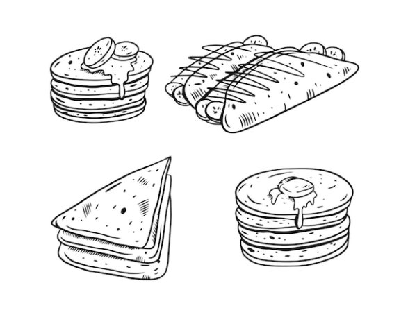 Панкейки акварелью