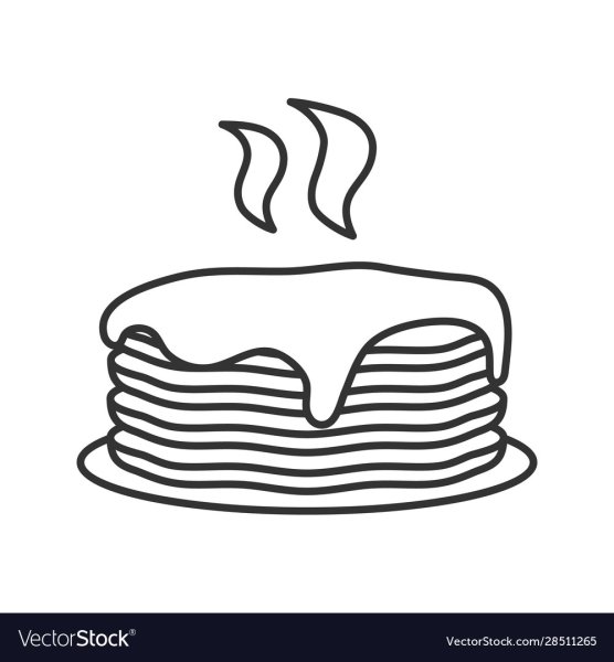 Блины рисунок карандашом