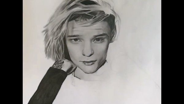 Портрет Егора шипа карандашом