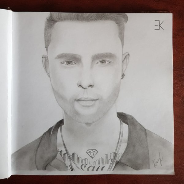 Портрет Егора шипа карандашом