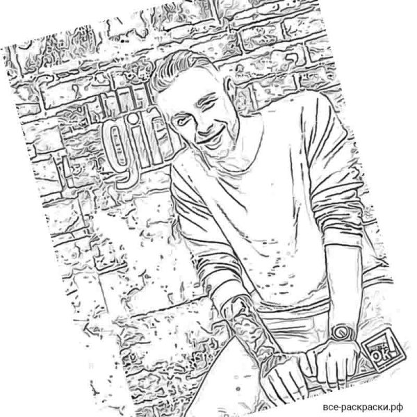 Раскраска Егор Крид