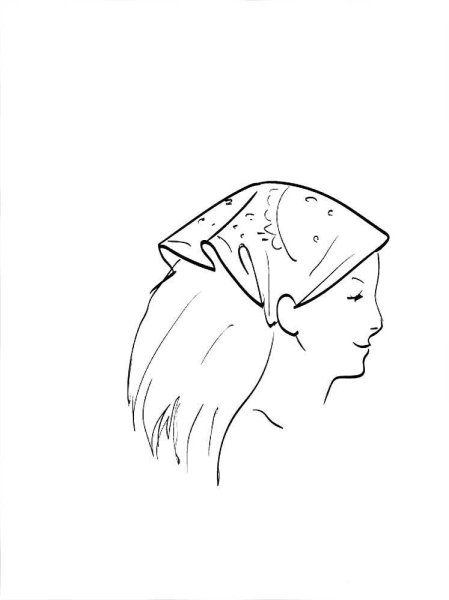 Косынка раскраска