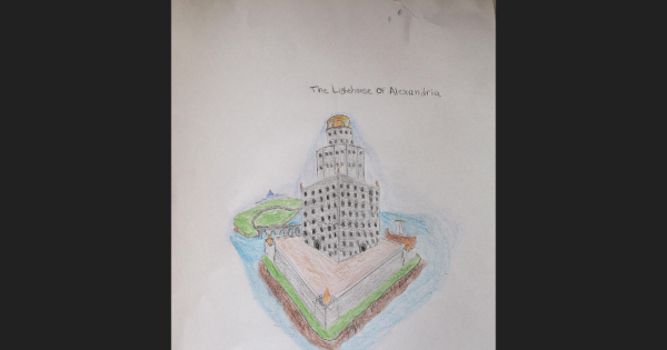 Александрийский Маяк рисунок
