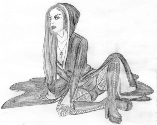 Рисунок карандашом для срисовки Готика