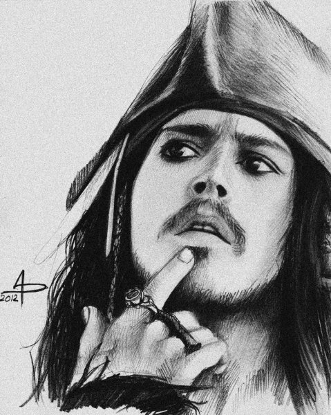 Джонни Депп рисунок Гриндевальд