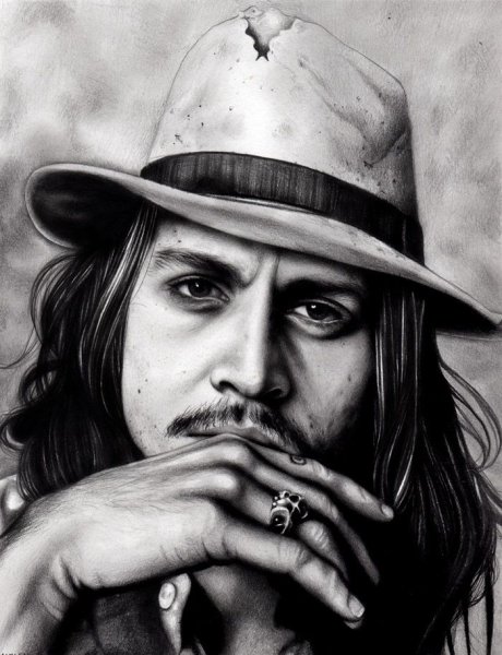 Джонни Депп рисунок
