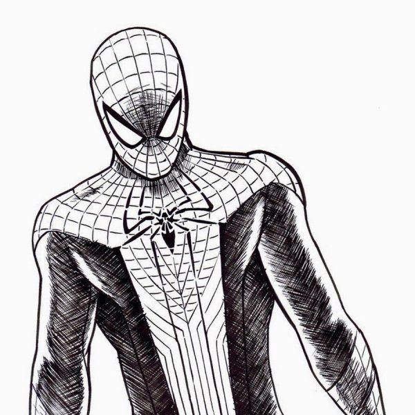 Спайдер Мэн срисовка