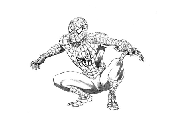 Человек паук рисунок
