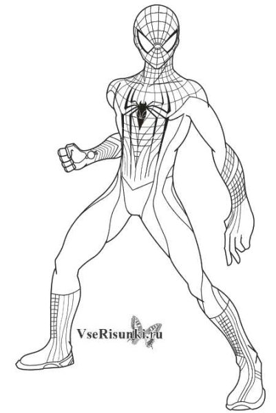Человек паук Эндрю Гарфилд рисунок карандашом