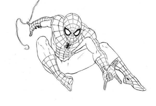 Человек паук пошаговый рисунок
