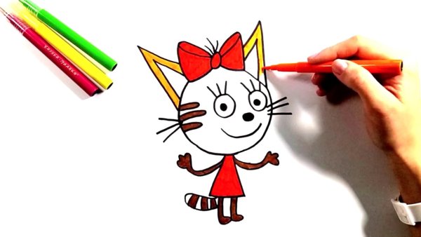 3 Кота срисовать