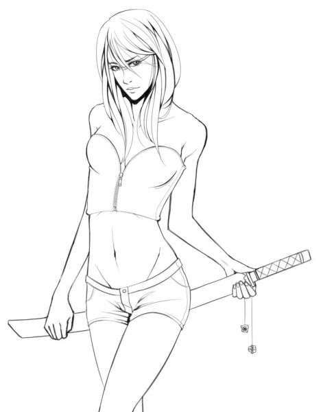 Скетчи девушки мультяшные