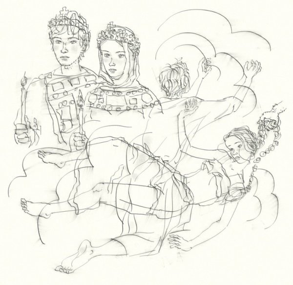 Нарисовать Черномора карандашом