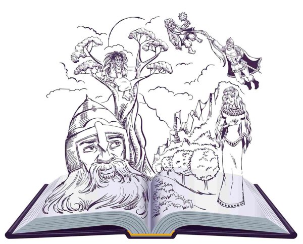 Раскраска Руслан и Людмила Черномор