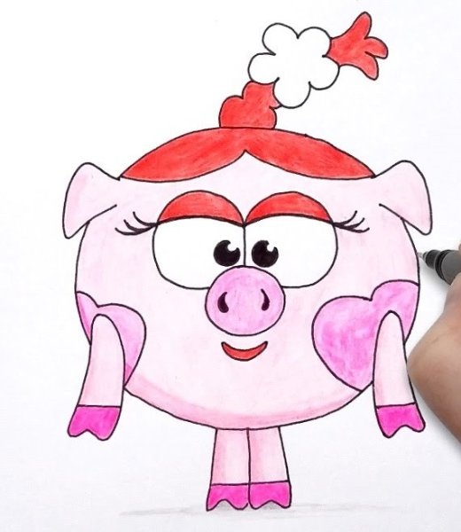 Раскраски для девочек Смешарики