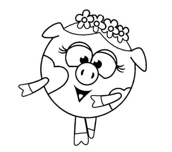 Разукрашки Смешарики Нюша