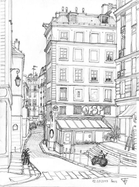 Скетчи улиц города