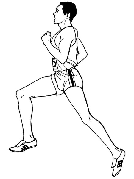 Бегун раскраска