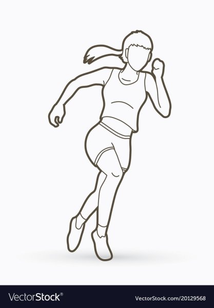 Раскраска спортсмен бегун