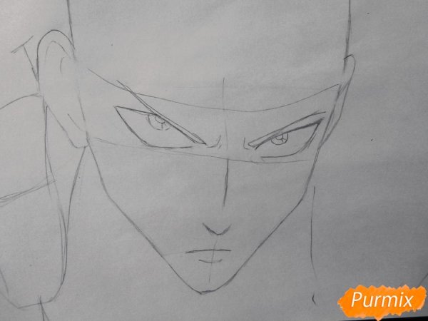 Глаз Сайтамы нарисовать