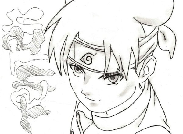 Раскраска Наруто тентен