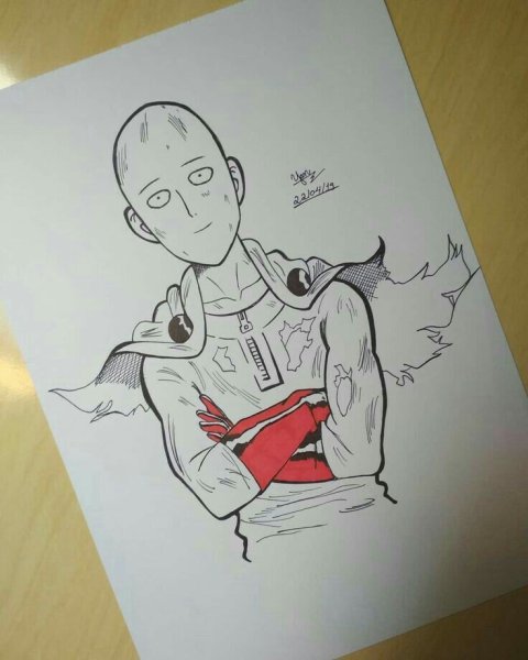 Сайтама нарисовать