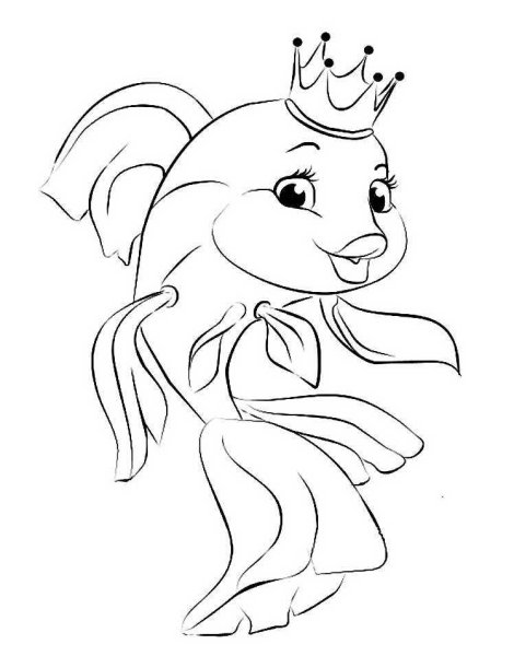 Раскраски сказки Пушкина Золотая рыбка